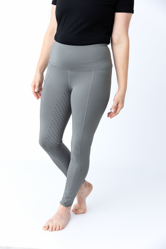 🩶 EQUICORE™ Dark Grey Support Riding Tights