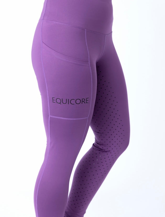 💜 EQUICORE™ Purple Support Riding Tights