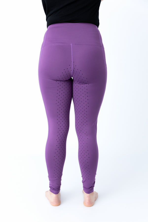 💜 EQUICORE™ Purple Support Riding Tights