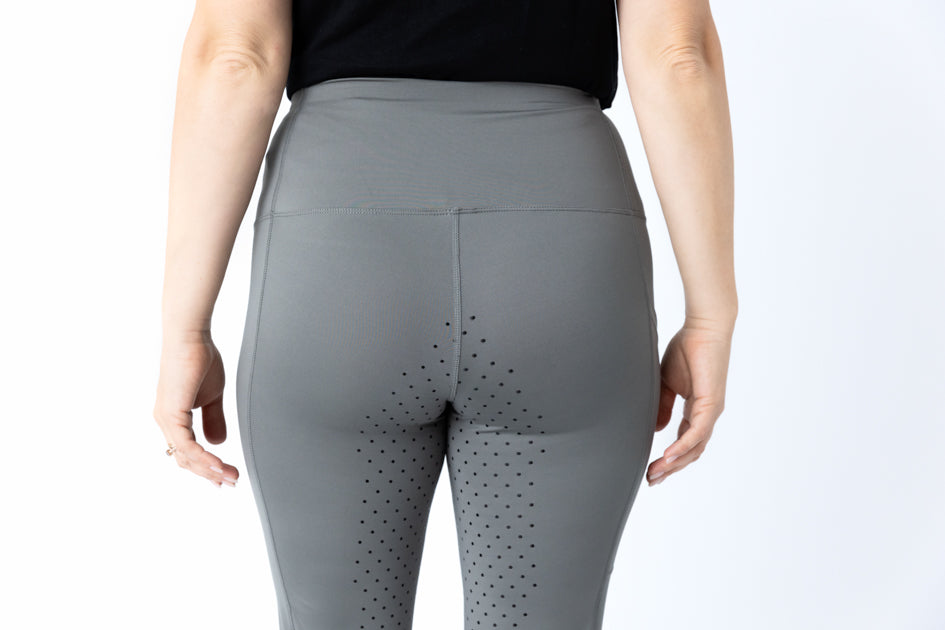🩶 EQUICORE™ Dark Grey Support Riding Tights